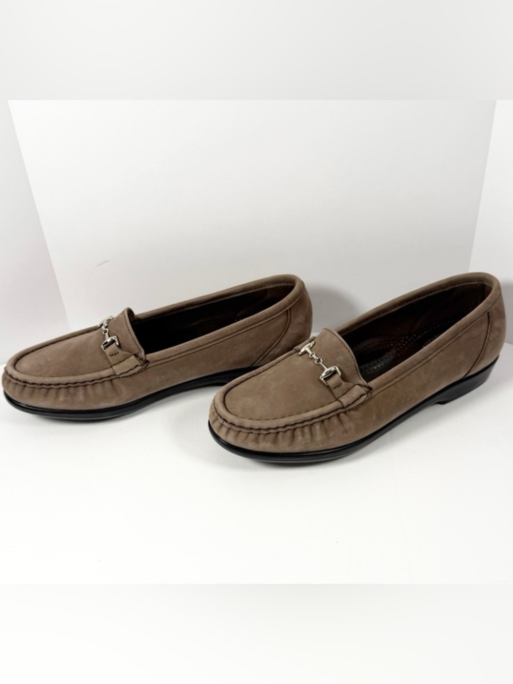 SAS Metro Leather Loafer Horsebit Slip On Moccasin Nobuck Comfort Classic 7 Wide